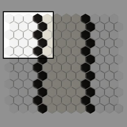 Échantillon mini hexagon STRIPE 3.1.B matt pour décoration murale