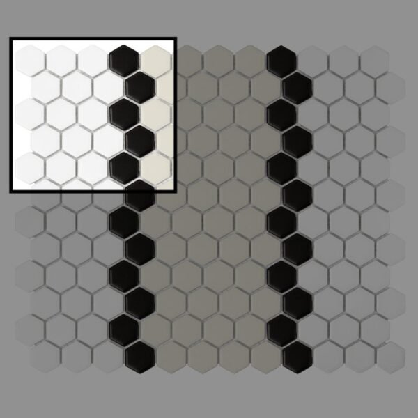 Échantillon mini hexagon STRIPE 3.1.B matt pour décoration murale