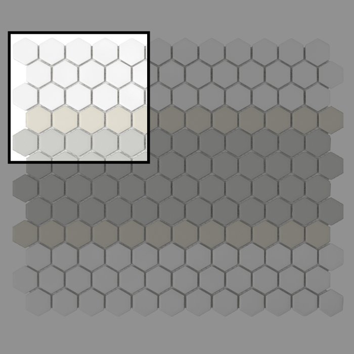 Échantillon Mini Hexagon STRIPE 3.C matt