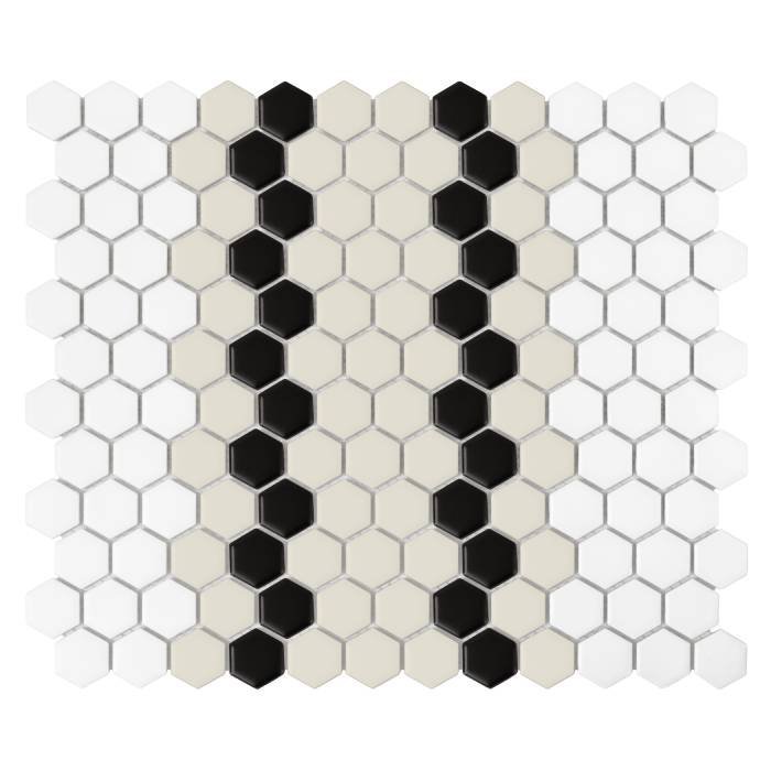 Carrelage Mini rayures hexagonales 5.1.C mat