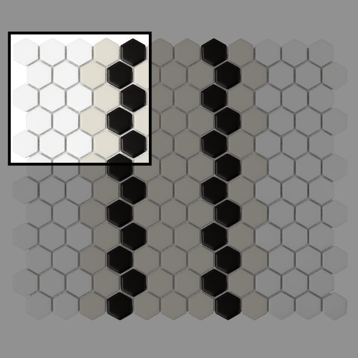 Échantillon Mini Hexagon STRIPE 5.1.C matt