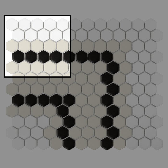 Échantillon Mini Hexagon STRIPE 5.2.C matt