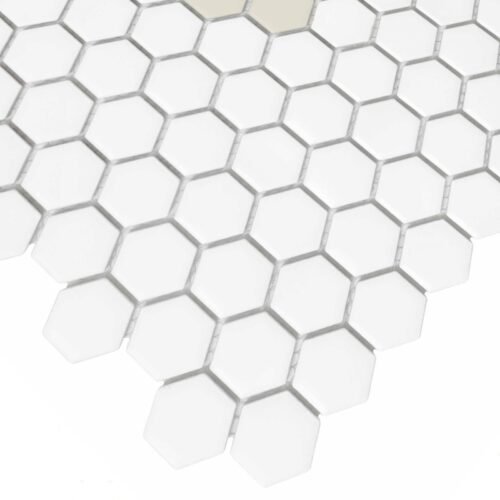Carrelage hexagonal coton mat en grès cérame pour mur et sol