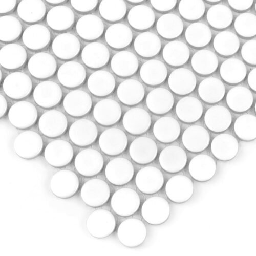 Carrelage mural et sol en grès cérame blanc mat avec finition ombrée