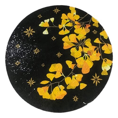 Carreau mural circulaire Ginkgo en verre ø110 cm