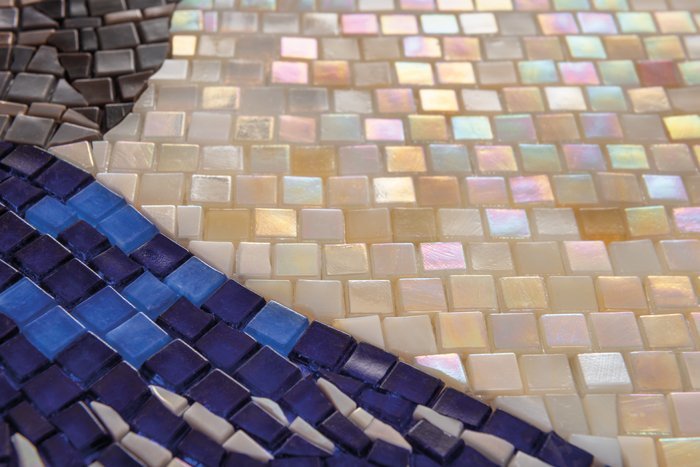 Mosaïque Hirondelle 58×58 cm — vue ambiance