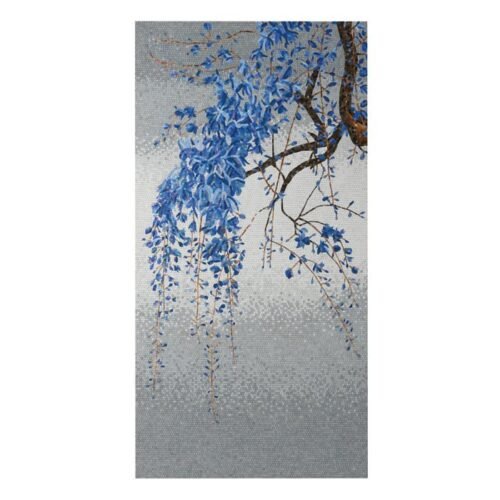 Carrelage mural en verre brillant Wisteria 110×220 cm