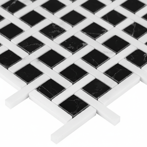 Mosaïque marbre naturel Noir pur BW02