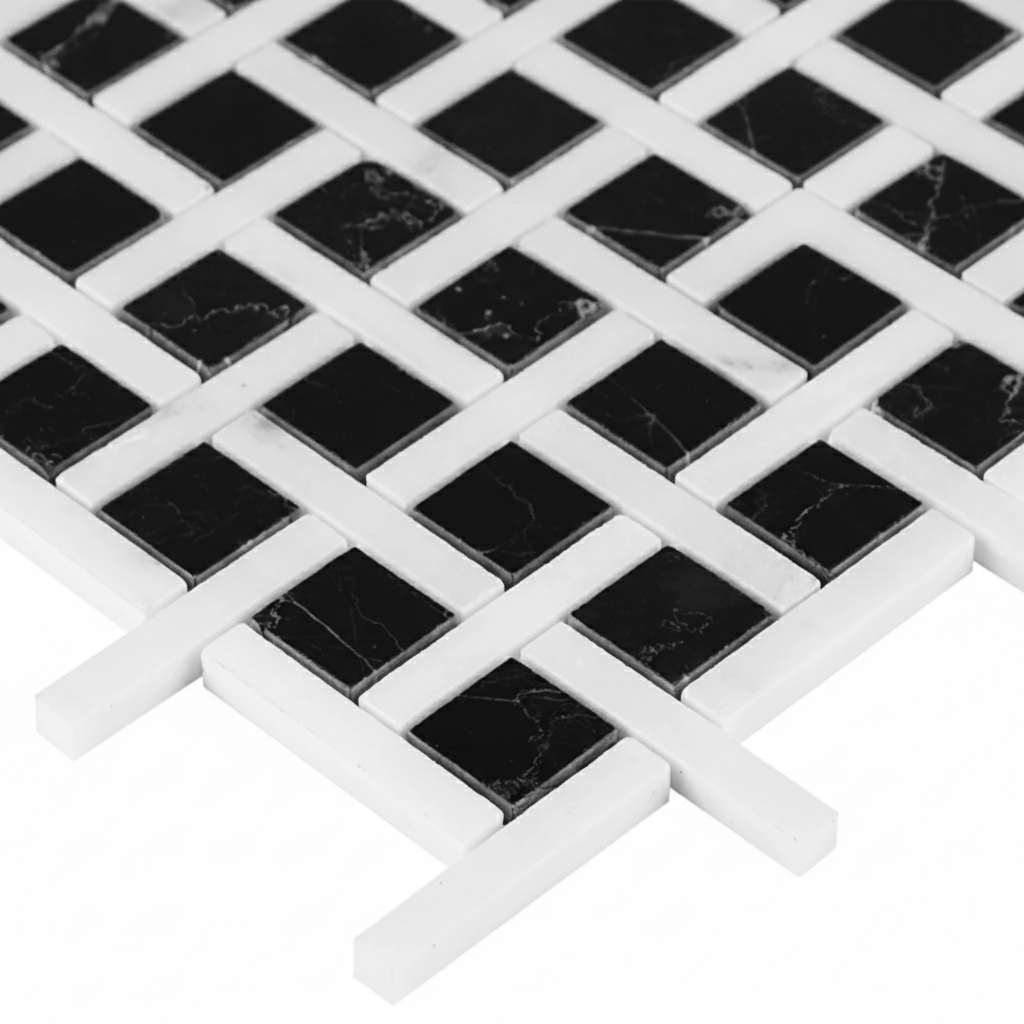 Mosaïque marbre naturel Noir pur BW02