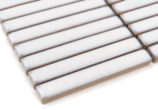 Mosaïque rectangulaire Camden blanc en porcelaine pour mur intérieur