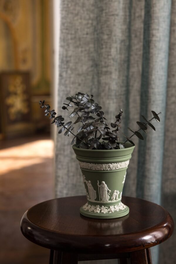 Rideau NERIDA velours plissé 50% polyester 50% lin 300 cm