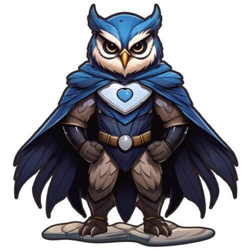 Papier peint autocollant Agent Owl découpé aux contours précis