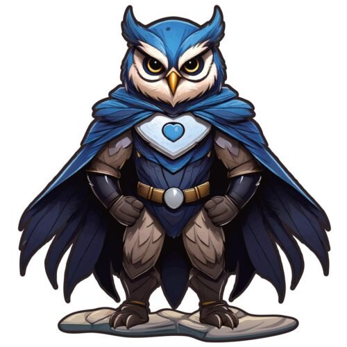 Papier peint autocollant Agent Owl découpé aux contours précis