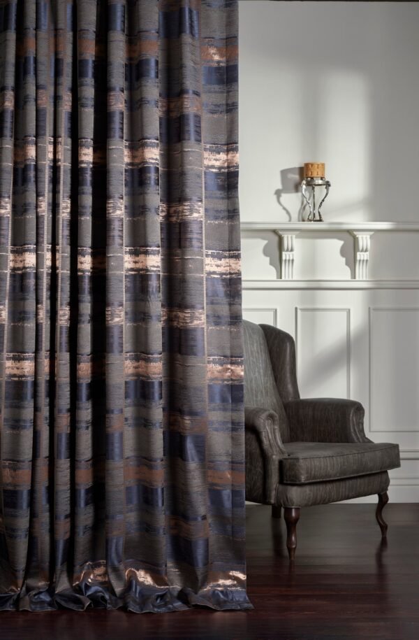 PATILLAS Rideau PATILLAS jacquard 100% PES, motif vertical tous les 56,6 cm