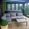 Tapis vert artificiel Znakocica UV 50x50 cm sur terrasse