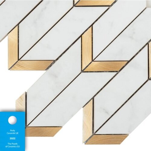 Carrelage mural Hillson Carrara GP Or Blanc effet marbre