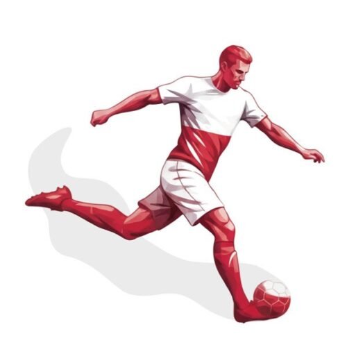 Papier peint autocollant représentant un joueur de football en action