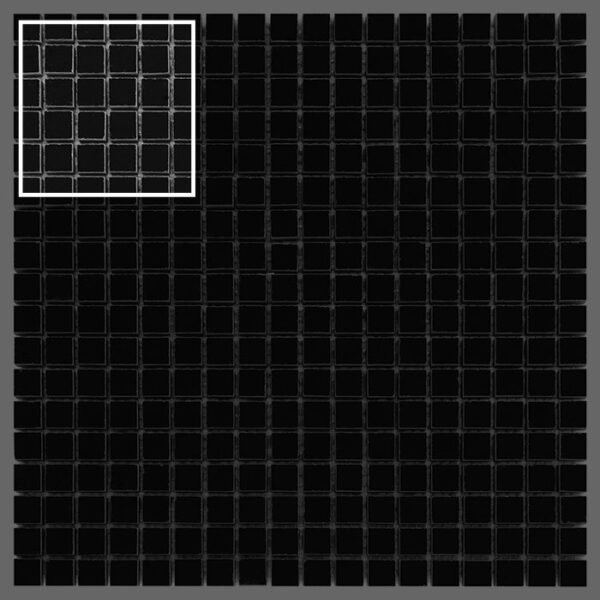 Échantillon de mosaïque Pure Black 15 en carrelage mural