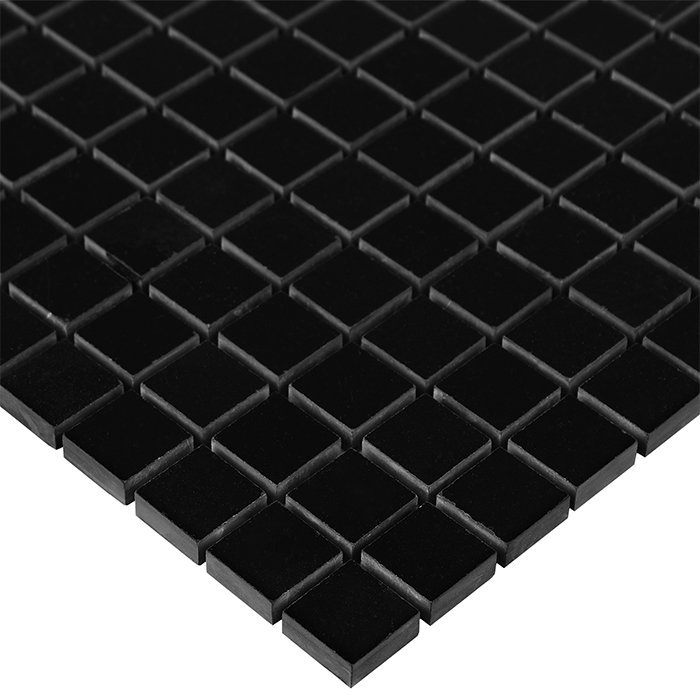 Carrelage marbre carré Noir pur 25