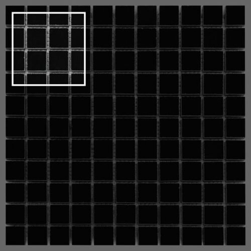 Échantillon de mosaïque Pure Black 25 pour carrelage mural