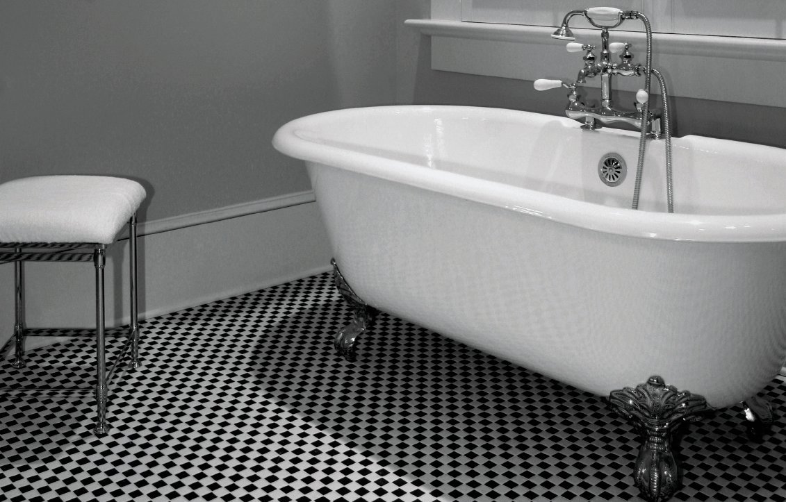 Carrelage Mosaïque Marbre Pure B&W Mix 25 — vue ambiance