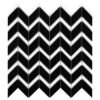 Mosaïque en marbre naturel noir et blanc motif chevron