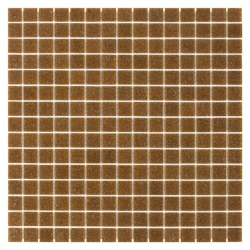 Mosaïque Q Brown en verre de quartz brun brillant pour piscines et salles de bains