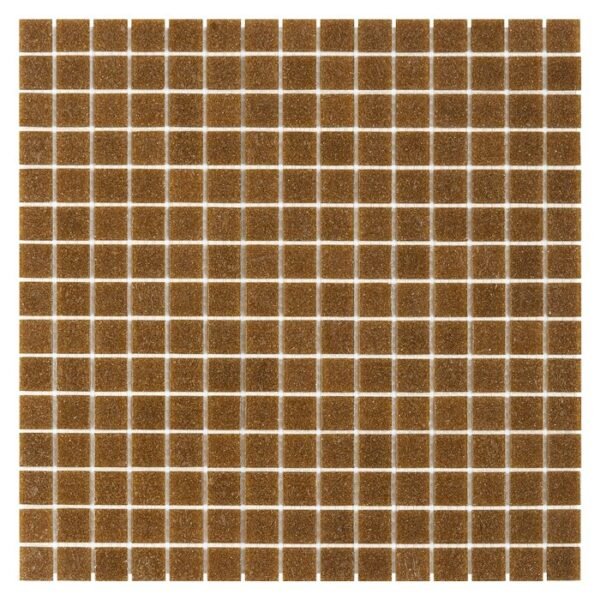 Mosaïque Q Brown en verre de quartz brun brillant pour piscines et salles de bains