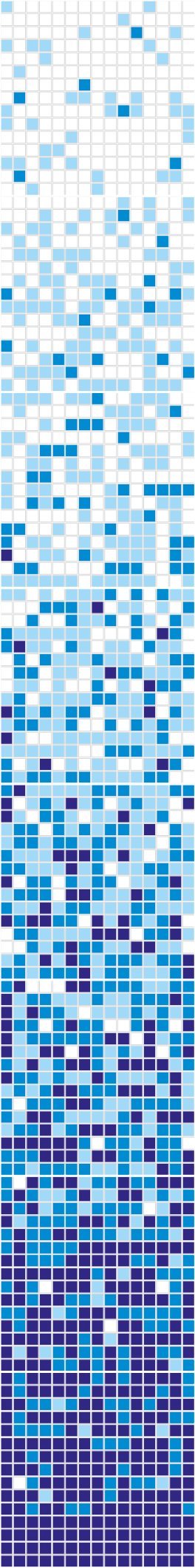 Mosaïque marine bleu et blanc en verre quartz antidérapant Q Grade