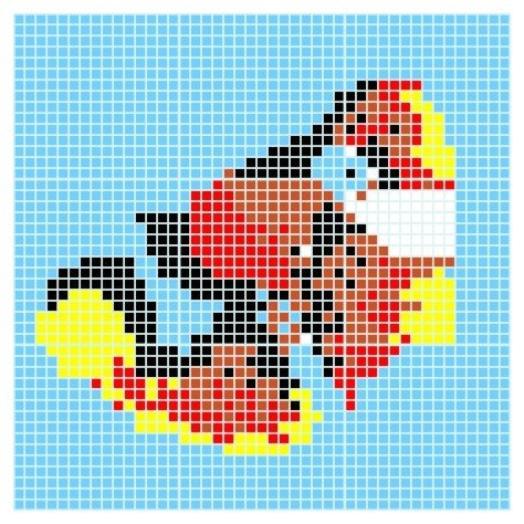 Mosaïque Q Koi en verre de quartz pour piscines et murs