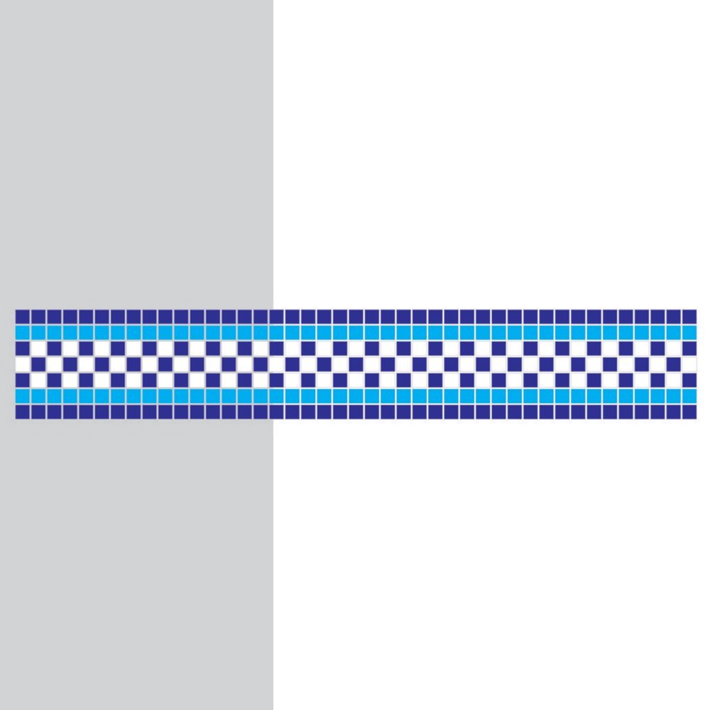 Mosaïque Ligne Q 08 Blanc Bleu