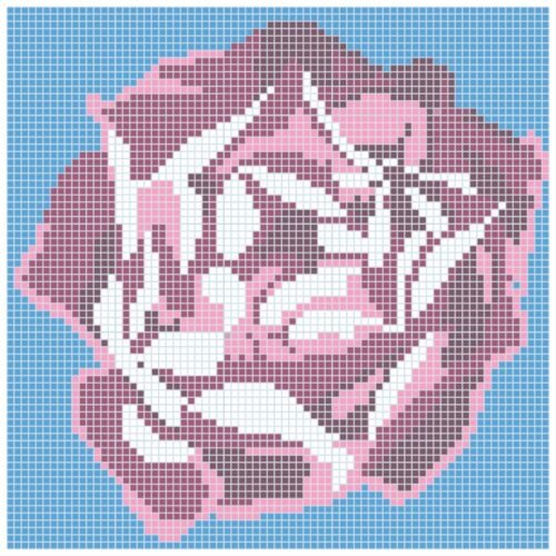 Mosaïque Q Rose en verre de quartz, couleur rose, pour murs et sols