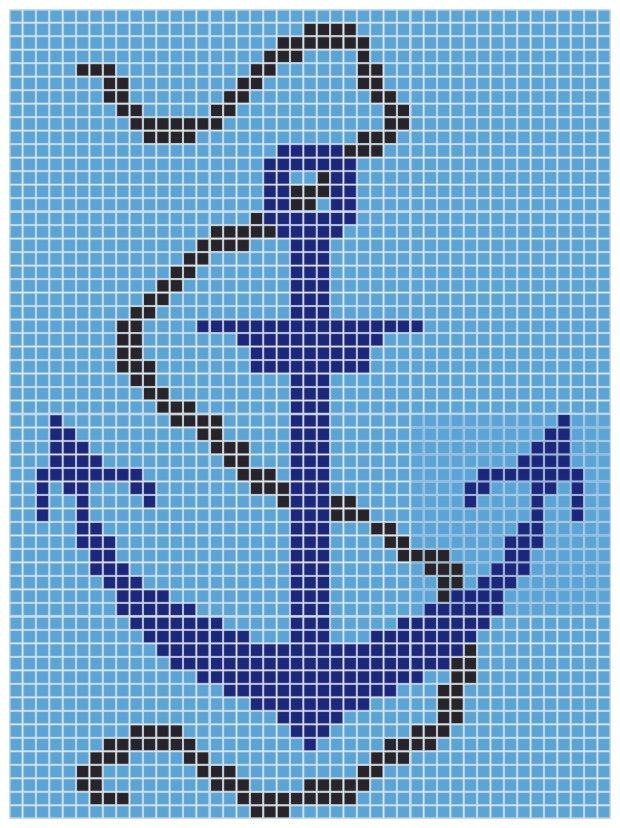 Mosaïque Ancre marine Q