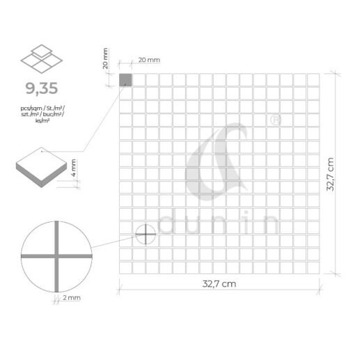 Mosaïque QMX Beige en verre de quartz pour intérieurs et extérieurs