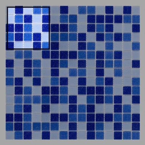 Échantillon QMX Navy mosaïque carrelage mural décoratif