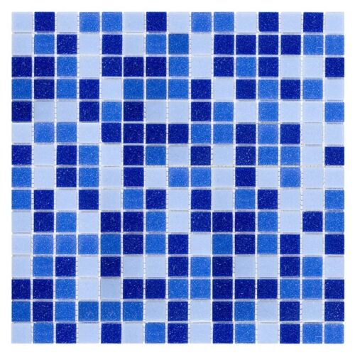 Mosaïque Marine QMX Navy en verre de quartz bleu et blanc