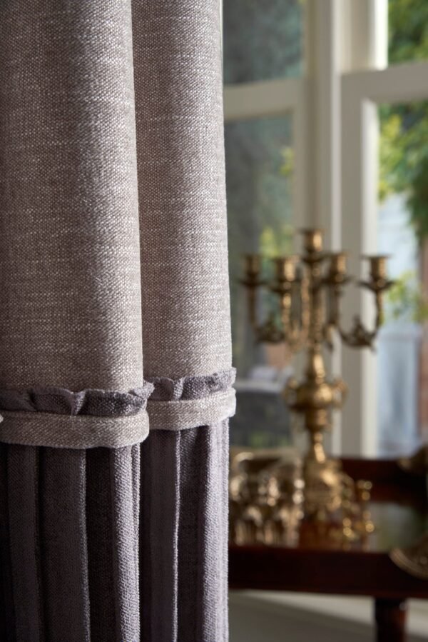 Rideau ROSALINDA Maestro uni plissé viscose polyester 300 cm