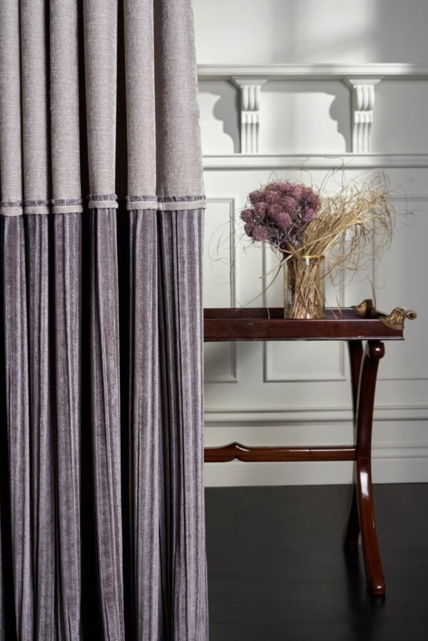 Rideau ROSALINDA Maestro uni plissé viscose polyester 300 cm