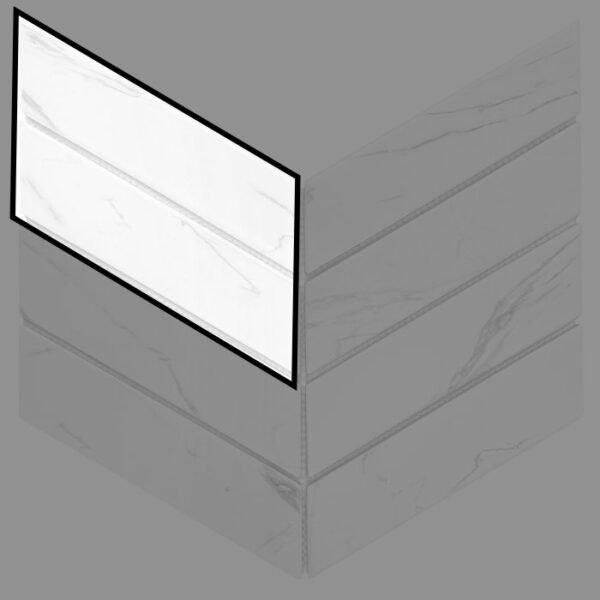 Échantillon Royal Chevron Carrara Matt en mosaïque murale décorative