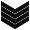 Mosaïque grès cérame chevron royal noir brillant pour murs et sols