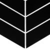 Mosaïque grès cérame chevron noir brillant pour murs et sols