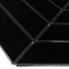 Mosaïque grès cérame chevron royal noir brillant pour murs et sols