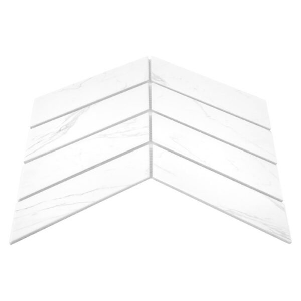 Royal-Chevron-Carrara-Matt-2-1.jpg Mosaïque porcelaine chevron blanc matt pour murs et sols