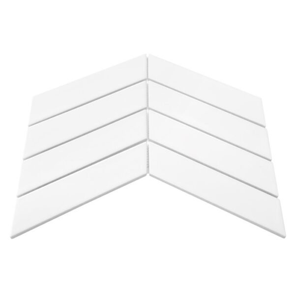 Royal-Chevron-White-Matt-2-1.jpg Mosaïque en grés cérame blanc mat au motif chevron