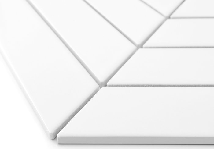 Mosaïque Royal Chevron Blanc mat