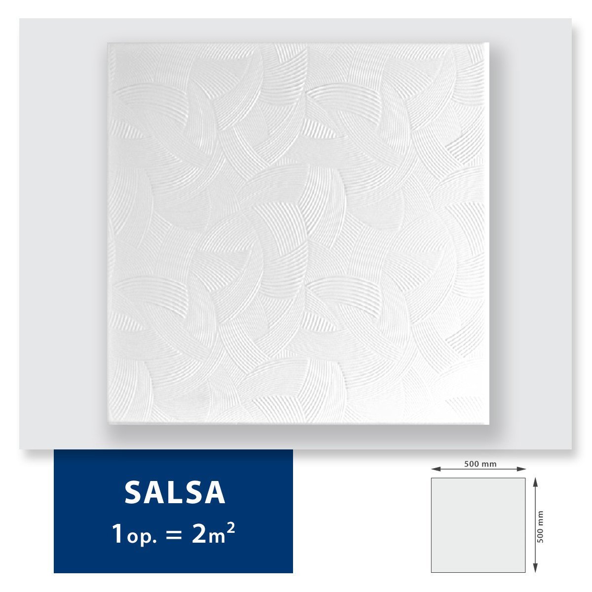 Panneau Décoratif Salsa blanc 48m²- 192 pièces