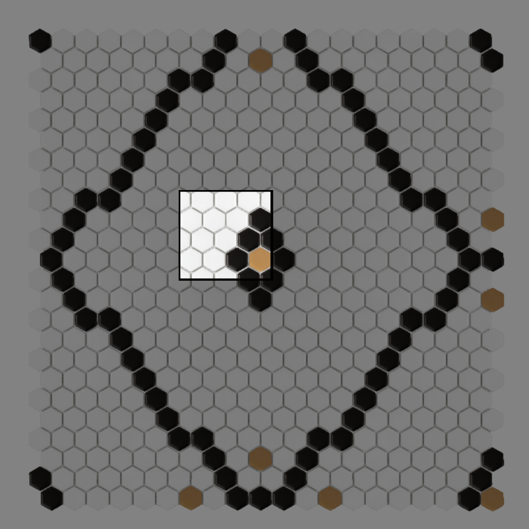 Échantillon Mini Hexagon Rombdance Black matt