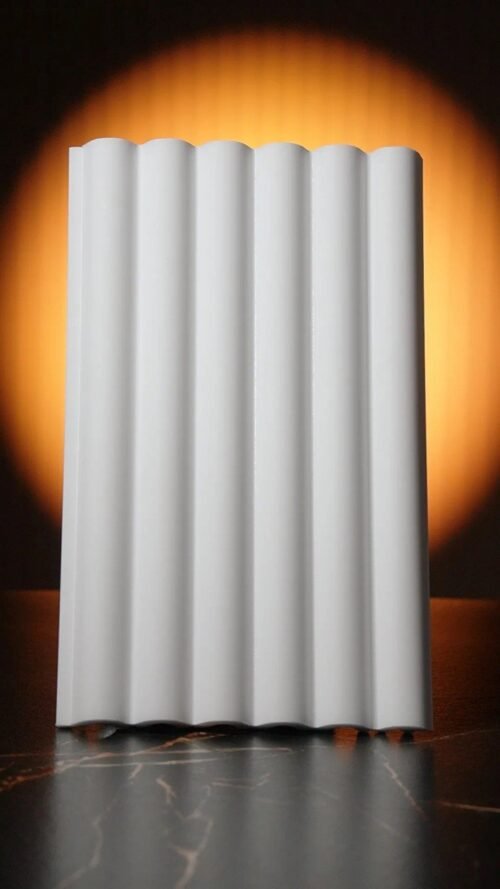 Panneau mural blanc satiné L0401P Sereno 270 cm, vue latérale