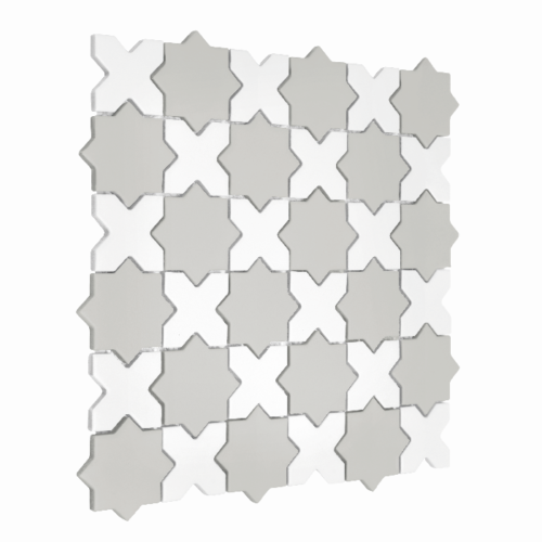 Mélange de cendres Star&Cross mat, grés cérame blanc gris, collection DUNIN x HOUSE LOVES