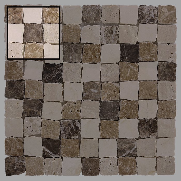 Échantillon Travertine Bend Mix 32 matt